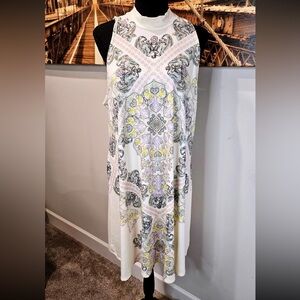 Women's Sleeveless Paisley Print Swing Dress